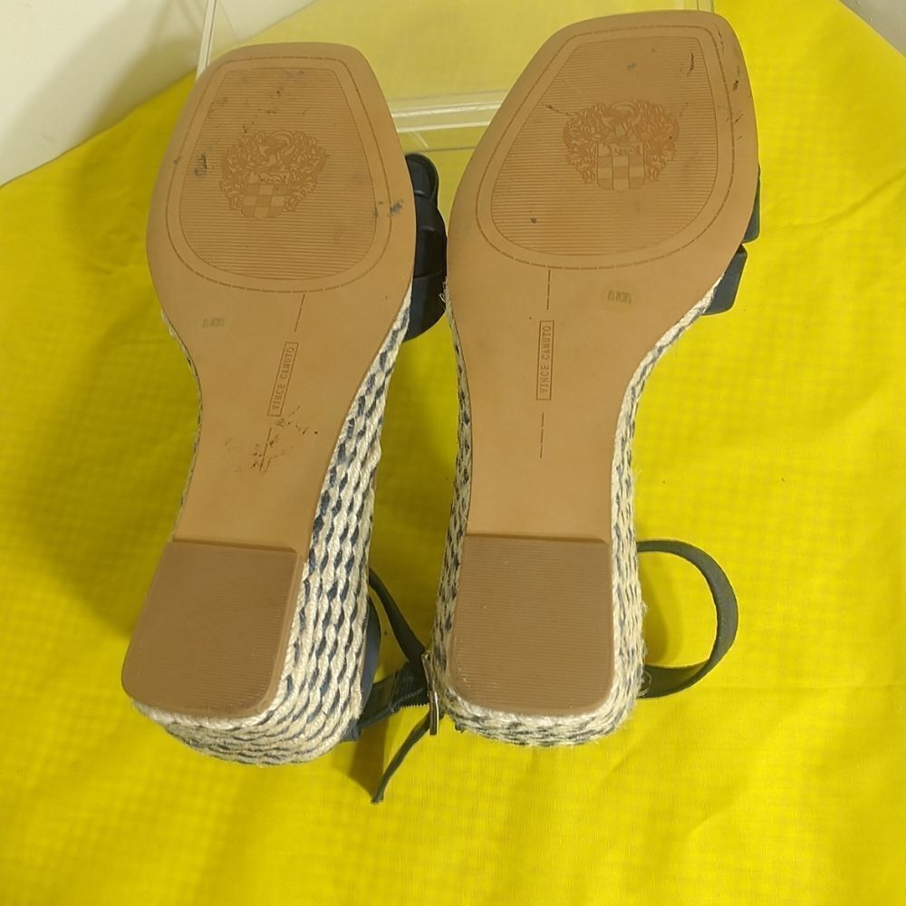 Vince Camuto Baylees Women's SZ 8.5W Leather Espadrille Sandal Blue. - Picture 5 of 10